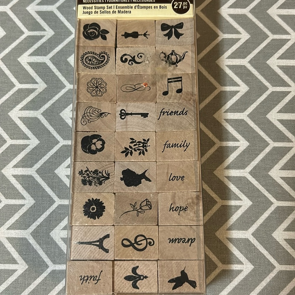 Rubber stamps 27 piece set